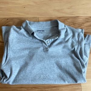 Women’s small lands end grey 2 button shirt